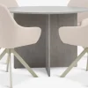 KRONDAL + ROSTRUPKRONDAL Ø110 table travertin + 4 ROSTRUP chaises beige