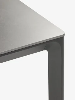 KUMLA + GLOMFJORDKUMLA L150 table gris + 4 GLOMFJORD chaises noir