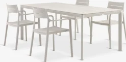 KUMLA + INGSTRUPKUMLA L200 table + 4 INGSTRUP chaises beige