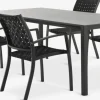 LANGET + GLOMFJORDLANGET L207 table + 4 GLOMFJORD chaises noir
