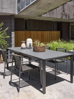 LANGETTable de jardin LANGET l95xL207 noir