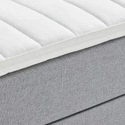 LEIRKUPBasicLit sommier tapissier 140x200cm LEIRKUP Gris-23 Mou