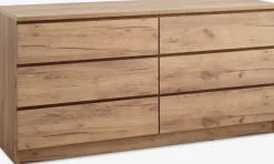 LIMFJORDENCommode 3+3 tiroirs LIMFJORDEN coloris chêne naturel