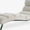 LINDELSEChaise longue d'intérieur LINDELSE tissu teddy beige/noir