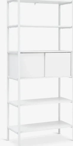 LINDVEDÉtagère LINDVED 6 tablettes 2 portes blanc