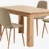 LINTRUP + BISTRUPLINTRUP L140 table coloris chêne + 4 BISTRUP chaises sable