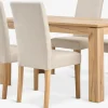 LINTRUP + TUREBYLINTRUP L140 table coloris chêne + 4 TUREBY chaises beige