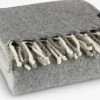 LUNDKARSEPlaid en laine LUNDKARSE 130x170 gris/beige