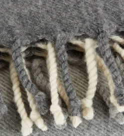 LUNDKARSEPlaid en laine LUNDKARSE 130x170 gris/beige