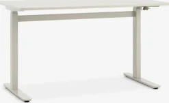 LUNDTOFTBureau hauteur réglable a/vérin à gaz LUNDTOFT 70x130 beige