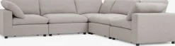 LYBYCanapé modulable LYBY 5 personnes angle tissu sable