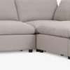LYBYCanapé modulable LYBY 5 personnes méridienne tissu sable