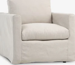 LYNGAAFauteuil LYNGAA housse amovible tissu beige