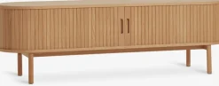 LYNGVIGMeuble TV LYNGVIG 160cm 2 portes tambours chêne naturel
