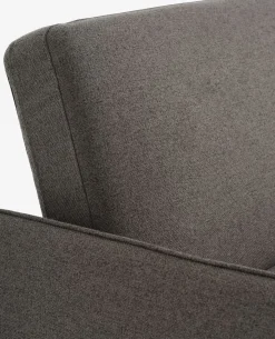 LYSTRUPCanapé convertible LYSTRUP 2 places tissu gris foncé