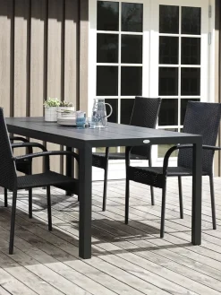 MADERUP + GUDHJEMMADERUP L205 table + 4 GUDHJEM chaises noir