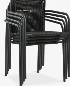 MADERUP + KRISTIANSTADMADERUP L150 table noir + 4 KRISTIANSTAD chaises vert