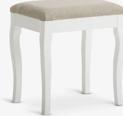 MALLINGTabouret MALLING blanc/tissu beige