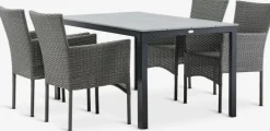 MARIELYST + AIDTMARIELYST L150 table + 4 AIDT chaises gris