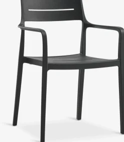 MARIELYST + INGSTRUPMARIELYST L150 table gris + 4 INGSTRUP chaises noir