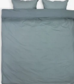 MARIONGoldParure de lit MARION Coton lavé 240x220 bleu poudré