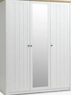 MARKSKELArmoire MARKSKEL 162x210 blanc/coloris chêne naturel