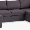 MARSLEVCanapé d'angle convertible MARSLEV gris foncé