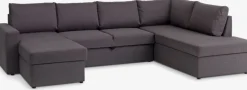 MARSLEVCanapé d'angle convertible MARSLEV gris foncé