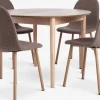 MARSTRAND + EJSTRUPMARSTRAND Ø110 table coloris chêne + 4 EJSTRUP chaises sable