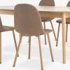 MARSTRAND + EJSTRUPMARSTRAND L200/280 table col. chêne +4 EJSTRUP chaises sable