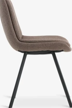 MELBYChaise MELBY tissu brun clair/noir