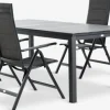 MOSS + MYSENMOSS L214/315 table + 4 MYSEN chaises gris