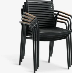 NABEChaise empilable NABE noir