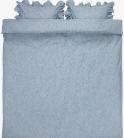 NINNAGoldParure de lit NINNA Fils teints 240x220 bleu