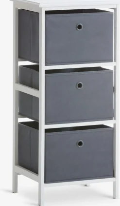 ODBYCommode 3 boîtes ODBY blanc/gris