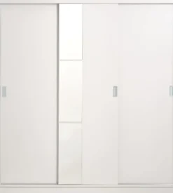 ODDERArmoire ODDER 179x201 3 portes coulissantes a/miroir blanc