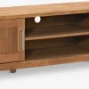 OLDEMeuble TV OLDE 200 cm 2 portes 1 étagère chêne naturel