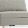 OLSTRUPCanapé convertible OLSTRUP 1,5 places tissu gris