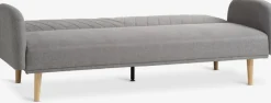PARADISCanapé convertible PARADIS tissu gris clair/coloris chêne