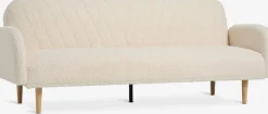 PARADISCanapé convertible PARADIS tissu teddy blanc cassé/colo. ch.