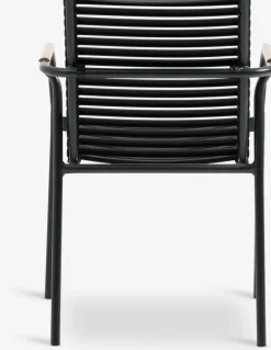 RANGSTRUP + NABERANGSTRUP Ø110 table naturel/noir + 4 NABE chaises empil. n.