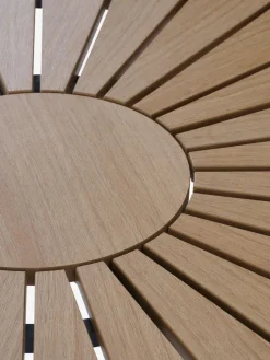 RANGSTRUP + NABERANGSTRUP Ø110 table naturel/noir + 4 NABE chaises empil. n.