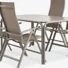 RAUMA + HURDALRAUMA L140 table + 4 HURDAL chaises sable foncé