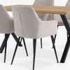 ROSLEV + PURHUSROSLEV L140 table chêne nat. + 4 PURHUS chaises blanc cassé