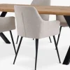 ROSLEV + PURHUSROSLEV L200 table chêne nat. + 4 PURHUS chaises blanc cassé