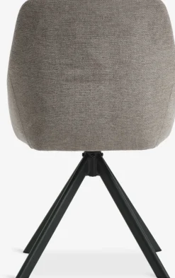 ROSTRUPChaise ROSTRUP pivotante tissu sable/noir