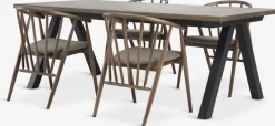 SANDBY + LYKSBORGSANDBY L210 table chêne foncé + 4 LYKSBORG chaises chêne f.