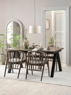 SANDBY + LYKSBORGSANDBY L160 table chêne foncé + 4 LYKSBORG chaises ch. f.