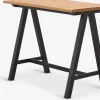 SANDBYTable de bar SANDBY 71x128 chêne naturel/noir