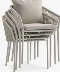 SANDVIG + GILJASANDVIG Ø120 table + 4 GILJA chaises beige